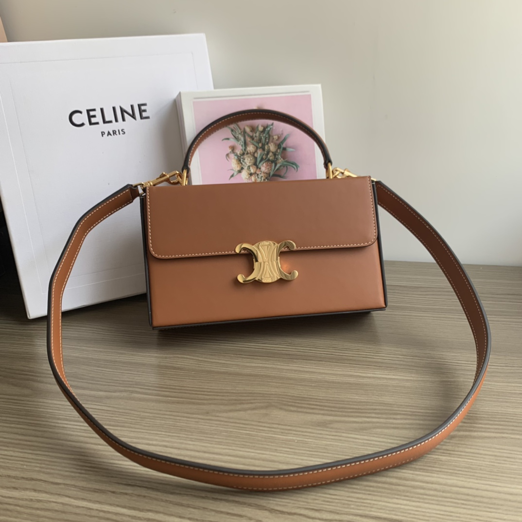 [TOP] CELINE Handheld Small Hard Box 22X13.5X6cm - 2 Colors&GHW