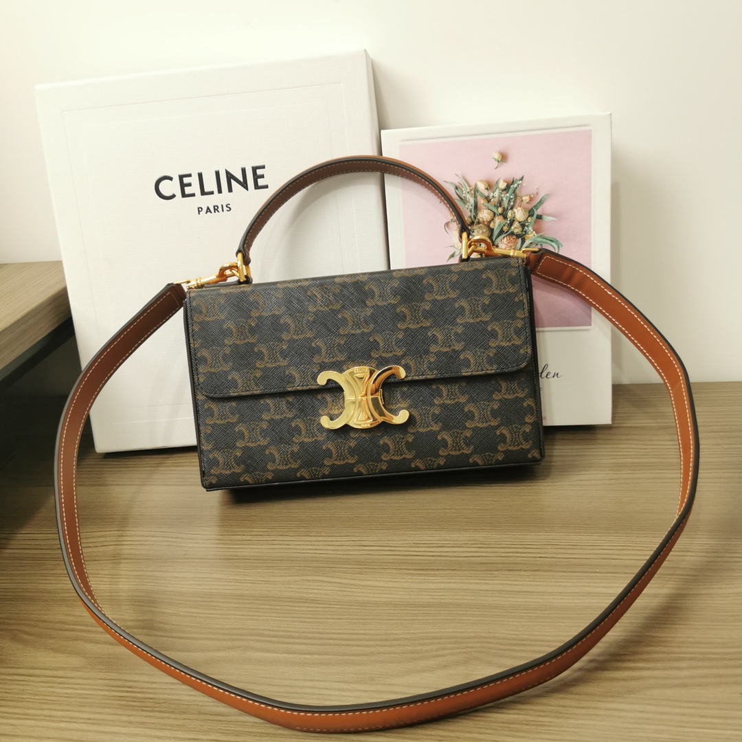 [TOP] CELINE Handheld Small Hard Box 22X13.5X6cm - 2 Colors&GHW
