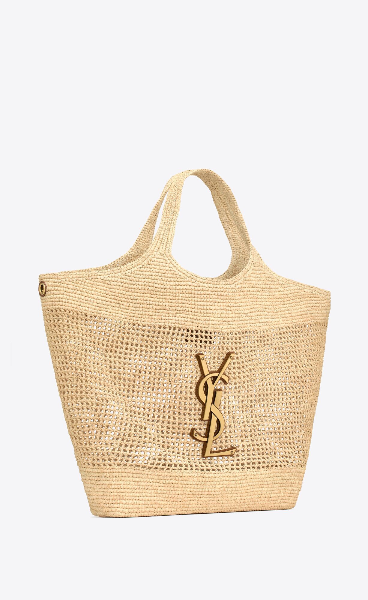 [TOP] Yves Saint Laurent YSL Lafite Grass Crochet Oversized Shopping Bag