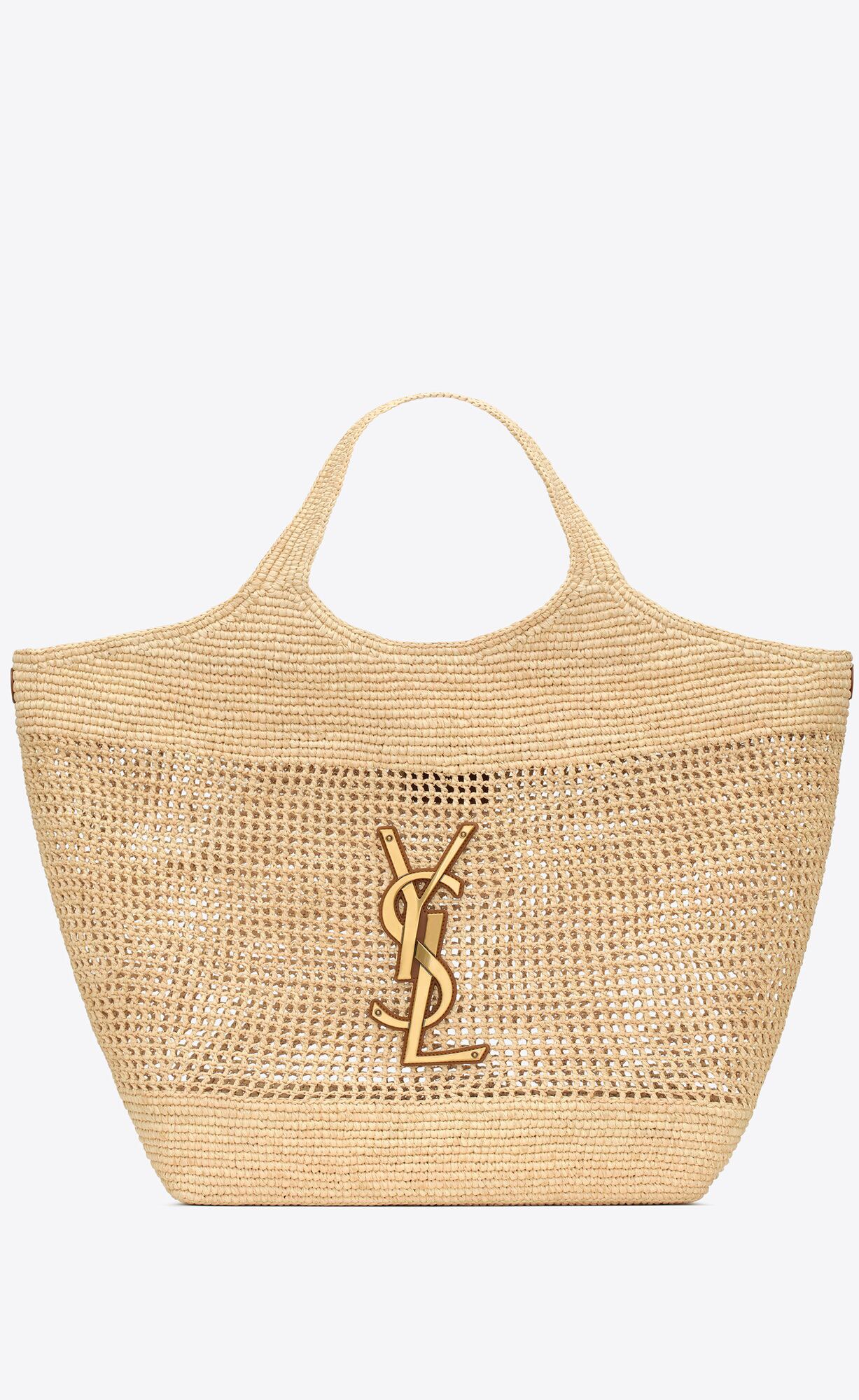 [TOP] Yves Saint Laurent YSL Lafite Grass Crochet Oversized Shopping Bag