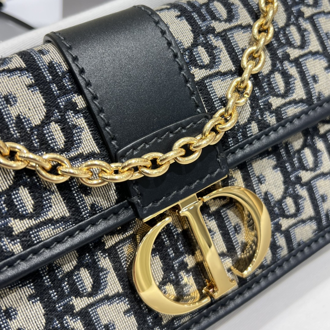 [Top] Christian Dior Oblique Embroidery Montaigne Bags 21.5*12*6cm - GHW