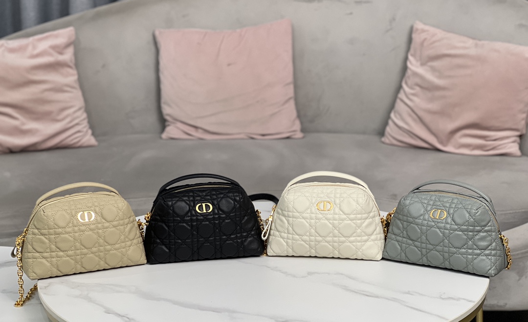 [TOP] Christian Dior Caro Mini Shell Bags 21×12.5×8cm - 4 Colors