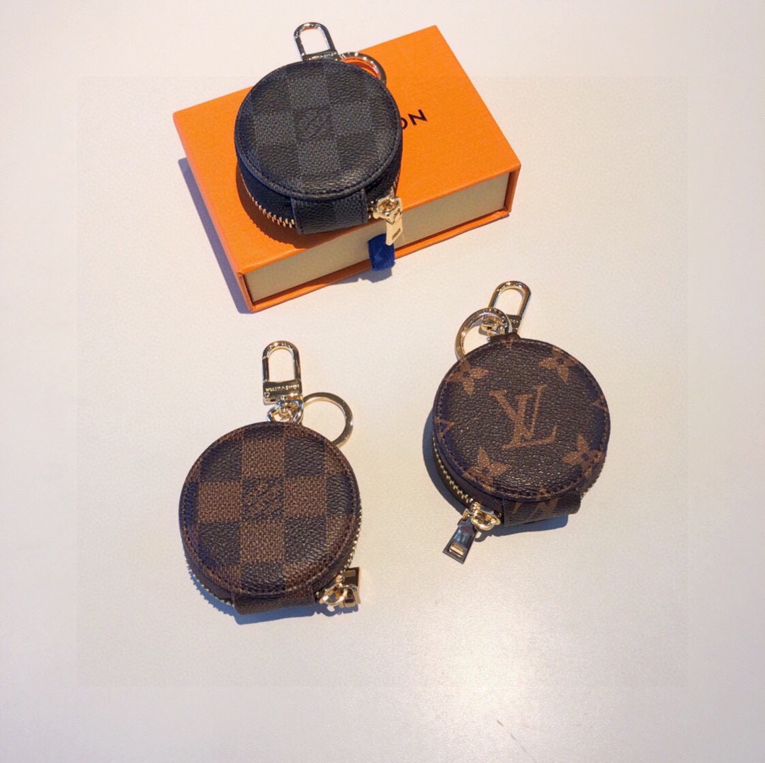 [TOP] Louis Vuitton LV Classic Monogram Bluetooth Headphone Bag Keychain - 3 Color