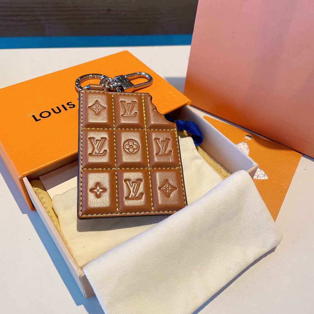 [TOP] Louis Vuitton LV Chocolate Keychain