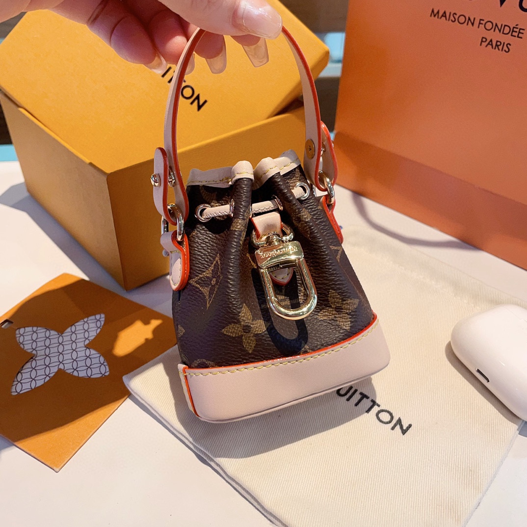 [TOP] Louis Vuitton LV MICRO NOE Bag Keychain - Brown