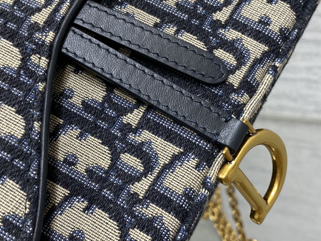 [TOP] Christian Dior Saddle Chain Handbag - 21.5*12.5*3.7cm - GHW