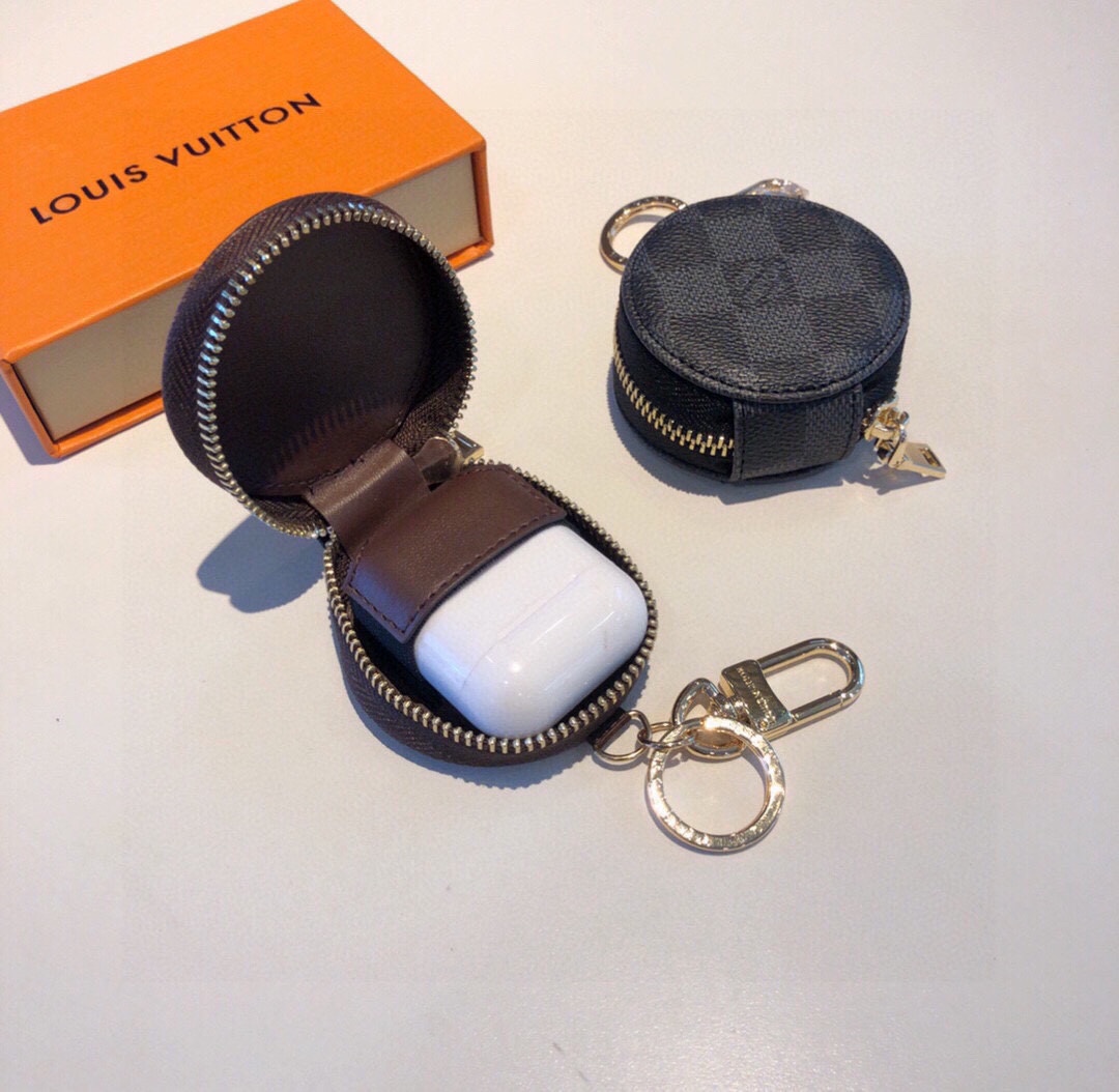 [TOP] Louis Vuitton LV Classic Monogram Bluetooth Headphone Bag Keychain - 3 Color