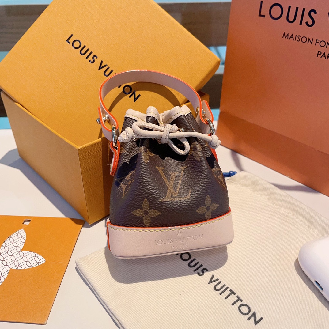 [TOP] Louis Vuitton LV MICRO NOE Bag Keychain - Brown