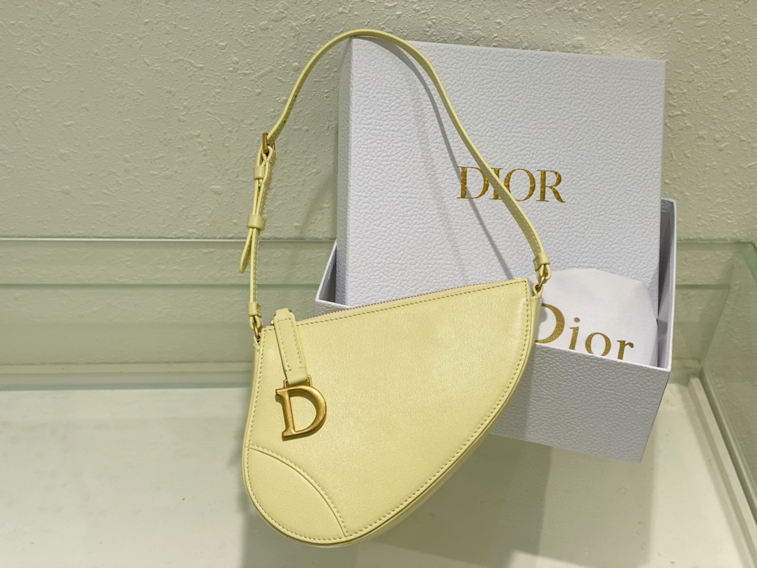 [TOP] Christian Dior Lambskin Leather Saddle Bags - 20x15x4cm - 4 Colors