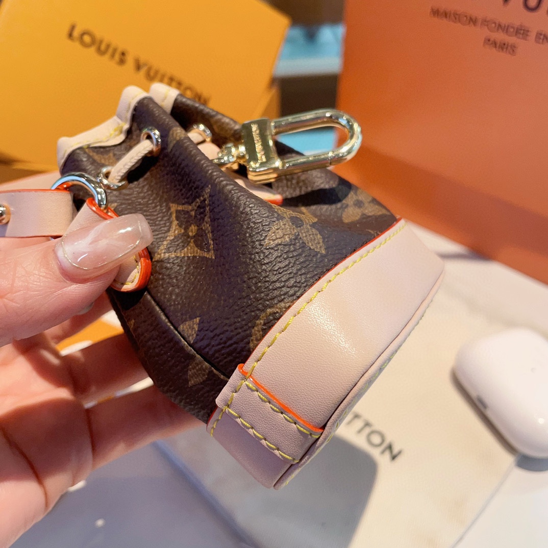 [TOP] Louis Vuitton LV MICRO NOE Bag Keychain - Brown