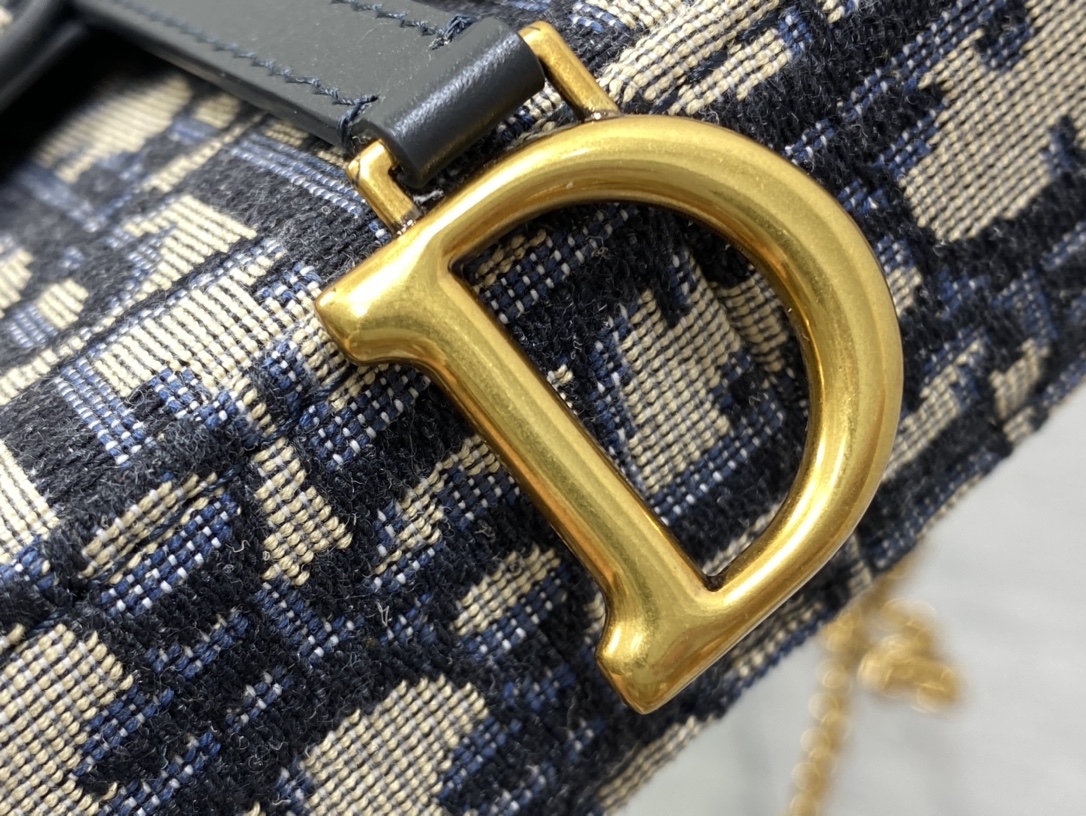 [TOP] Christian Dior Saddle Chain Handbag - 21.5*12.5*3.7cm - GHW