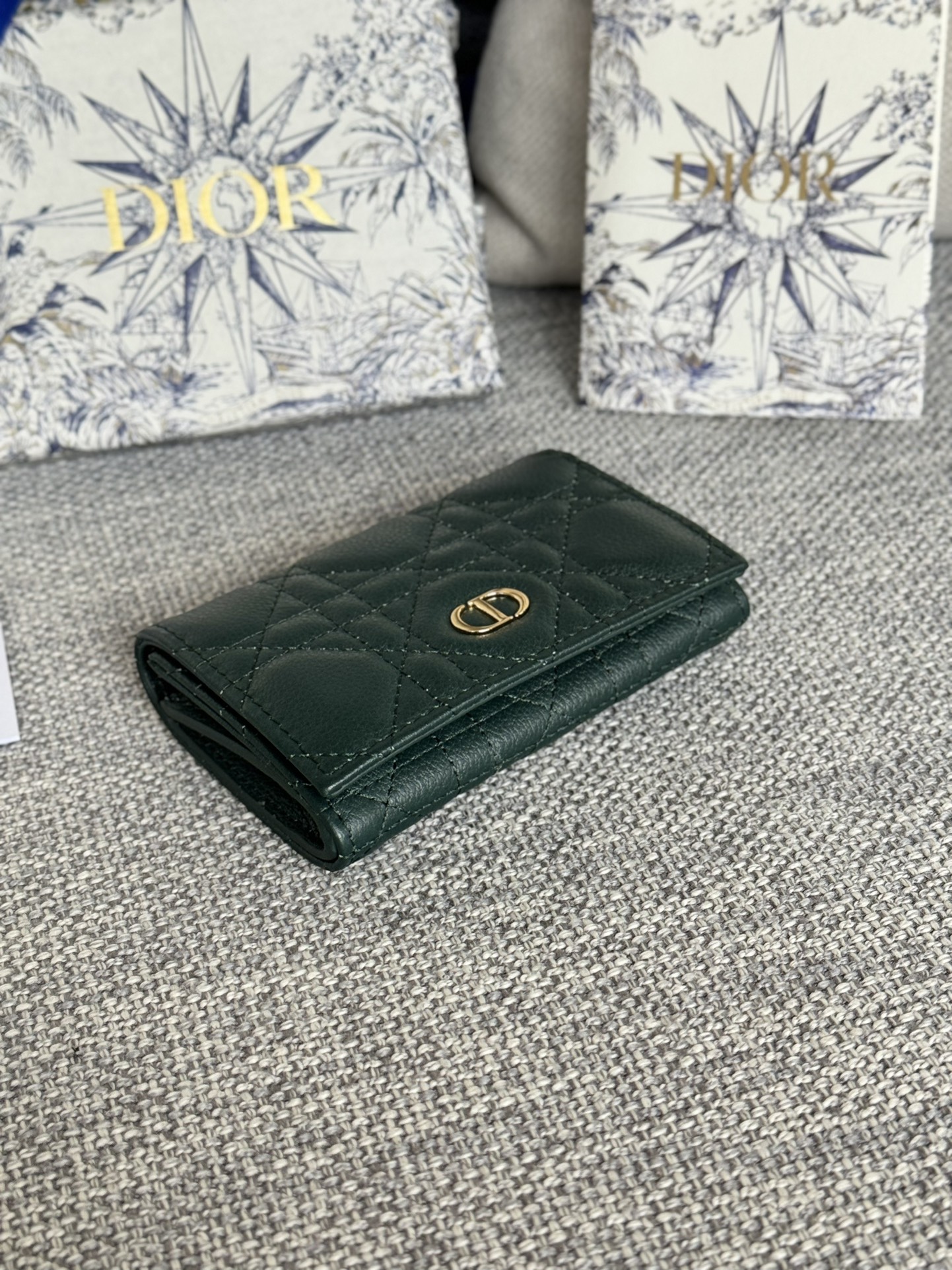 [TOP] Christian Dior Calfskin Leather Caro Card Bags 11x7.5x2.5cm - 10 Colors - 711 Luxury