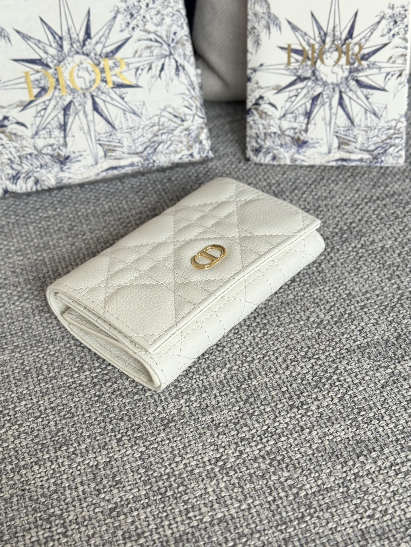 [TOP] Christian Dior Calfskin Leather Caro Card Bags 11x7.5x2.5cm - 10 Colors - 711 Luxury