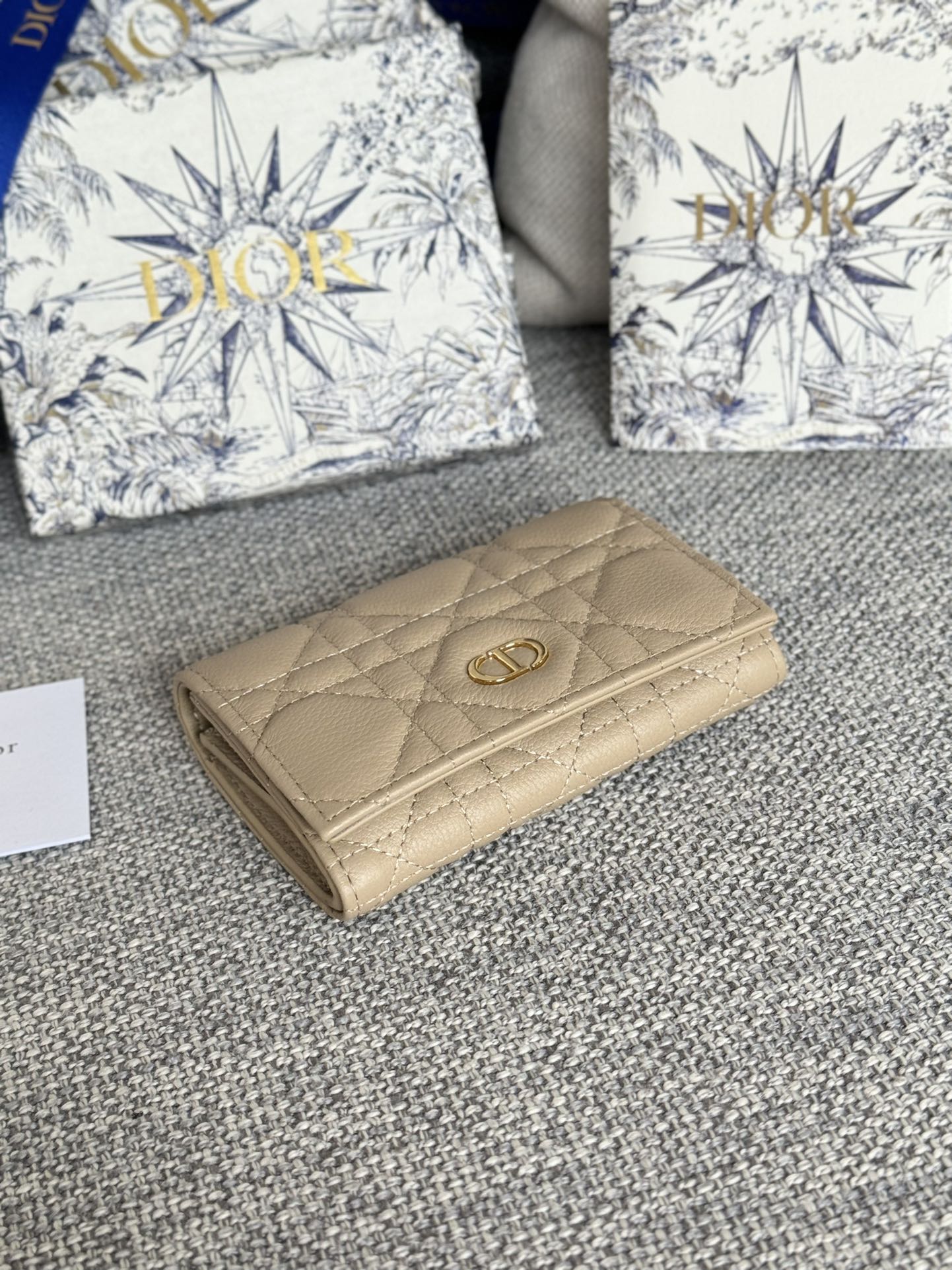 [TOP] Christian Dior Calfskin Leather Caro Card Bags 11x7.5x2.5cm - 10 Colors - 711 Luxury
