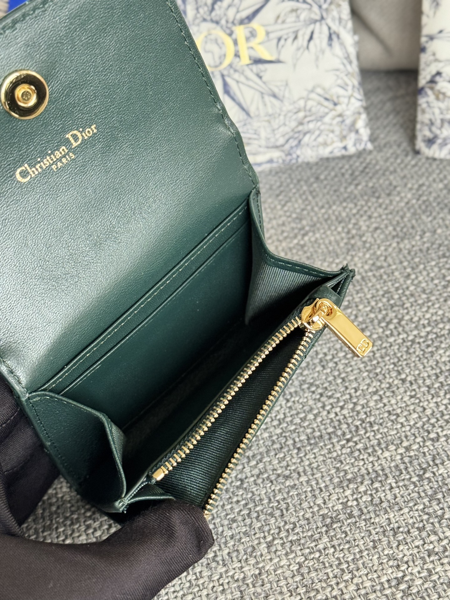 [TOP] Christian Dior Calfskin Leather Caro Card Bags 11x7.5x2.5cm - 10 Colors - 711 Luxury