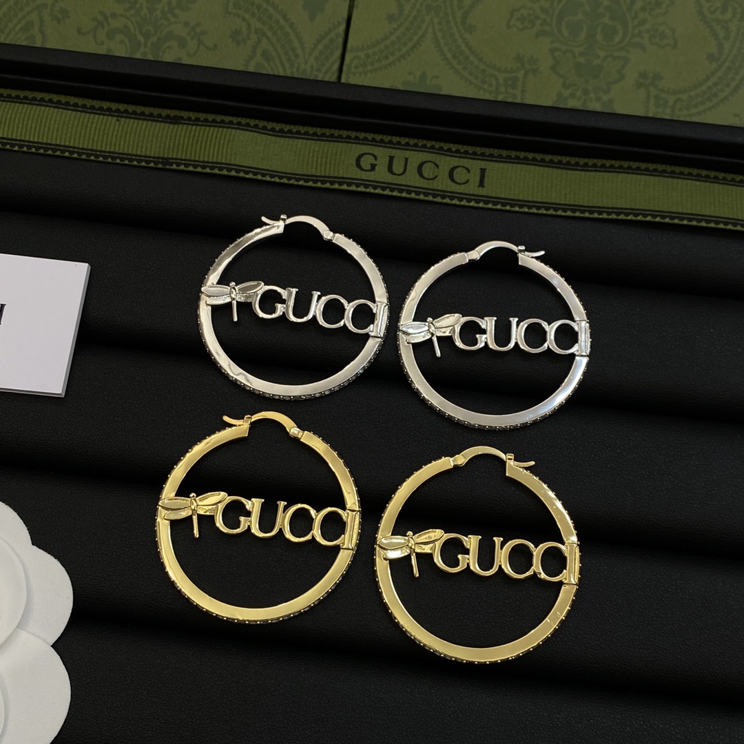 [TOP] GUCCI Earrings with Dragonfly - 2 Color