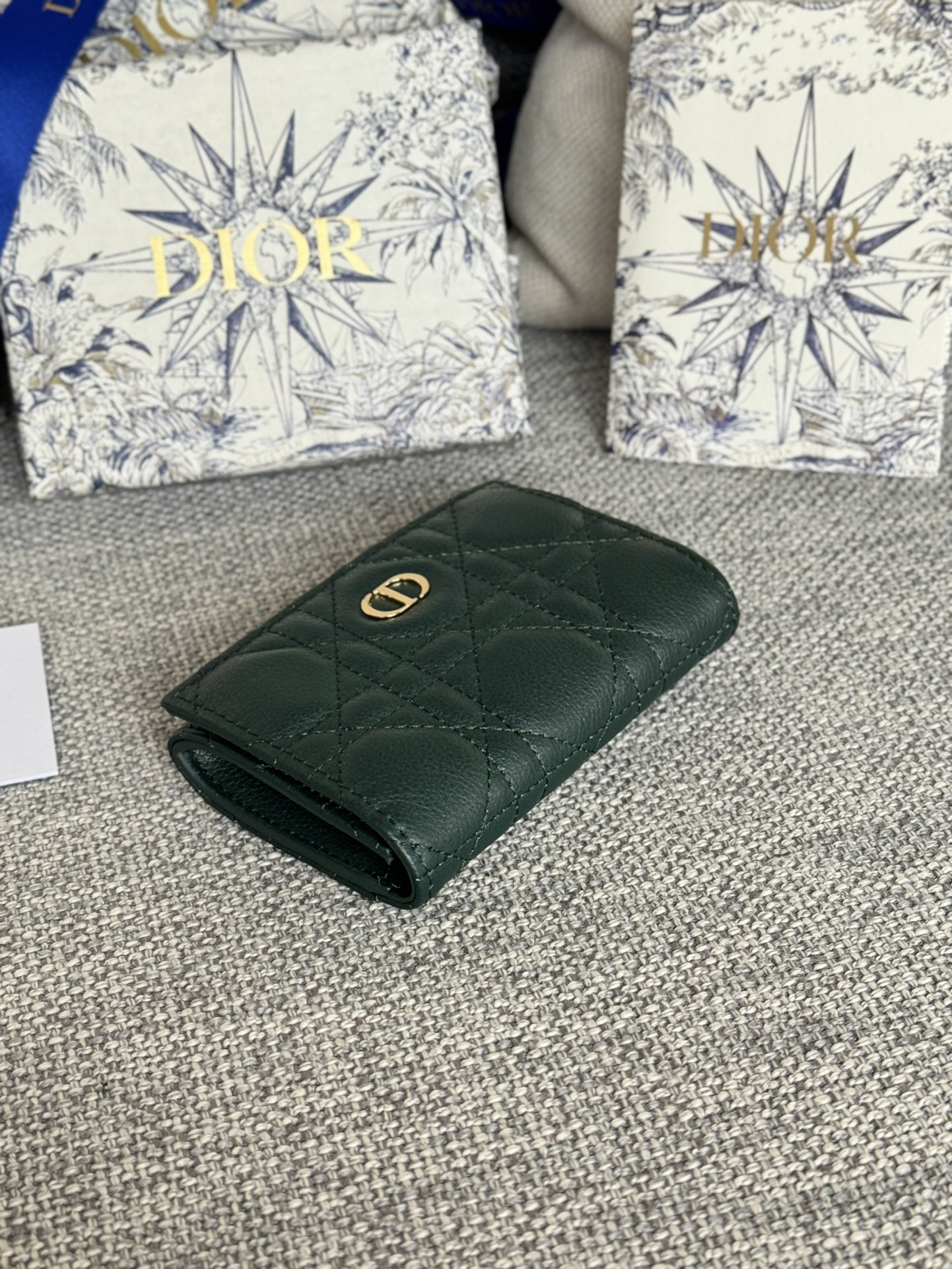 [TOP] Christian Dior Calfskin Leather Caro Card Bags 11x7.5x2.5cm - 10 Colors - 711 Luxury