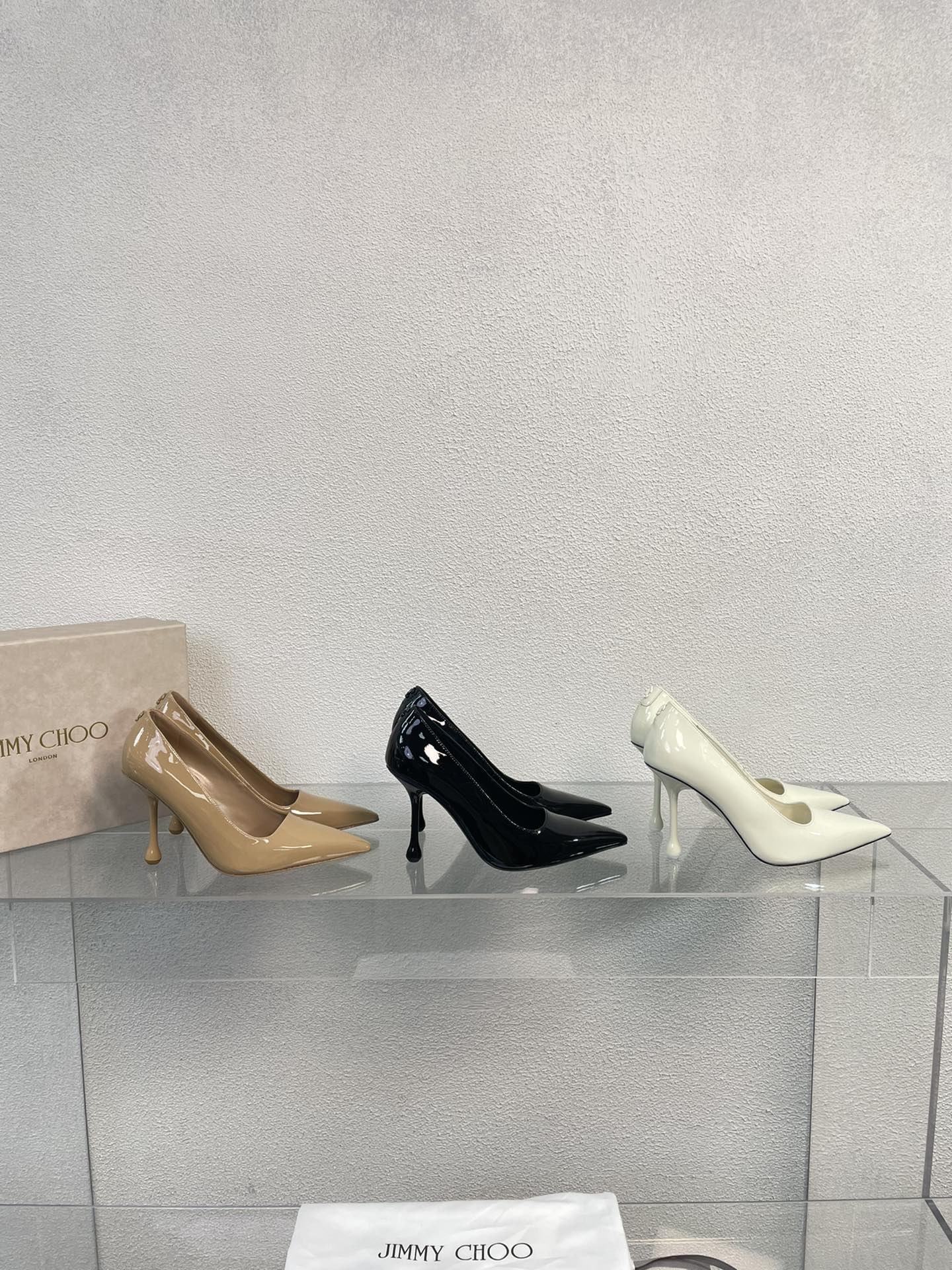 [TOP] Jimmy Choo Calfskin Patent Leather High Heels - 3 Colors