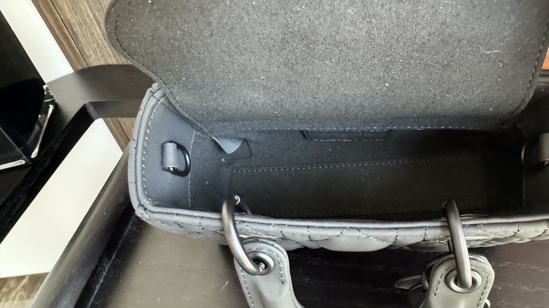 [TOP] Christian Dior Frosted Micro MINI Lady D-Joy Bags 16*5.5*10cm - Grey