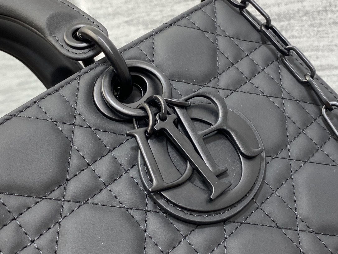 [TOP] Christian Dior Soft Sheepskin Lady D-Joy Bags 22CM/26CM - Black