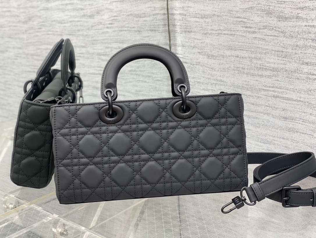 [TOP] Christian Dior Soft Sheepskin Lady D-Joy Bags 22CM/26CM - Black