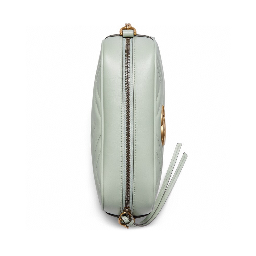 [TOP] GUCCI GG Marmont Bag Matelasse Small 13x24x7cm - Light Blue & GHW