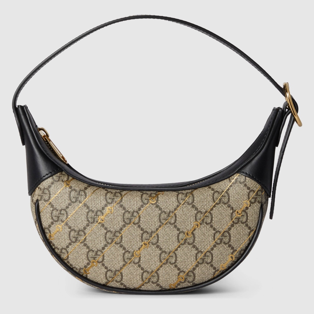 [TOP] GUCCI Leather Underarm Bag 20x15x5cm
