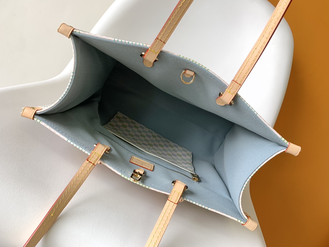 [TOP] Louis Vuitton LV On the GO Bags Medium Checkerboard Handbag - 35x27x14cm