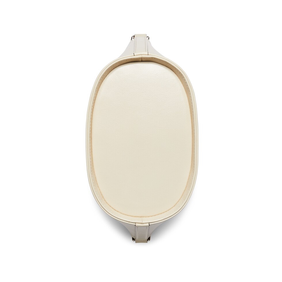 [TOP] GUCCI Leather Bucket Bags 18.5x20.5x12.5cm - White/Black