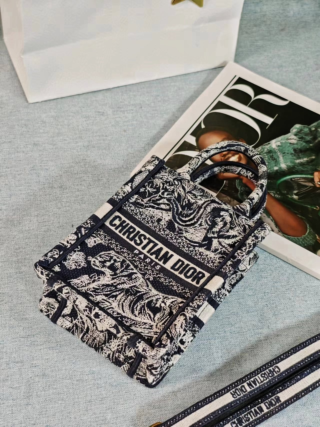 [TOP] Christian Dior Mico Mini Book Tote Bag 13X18X7CM