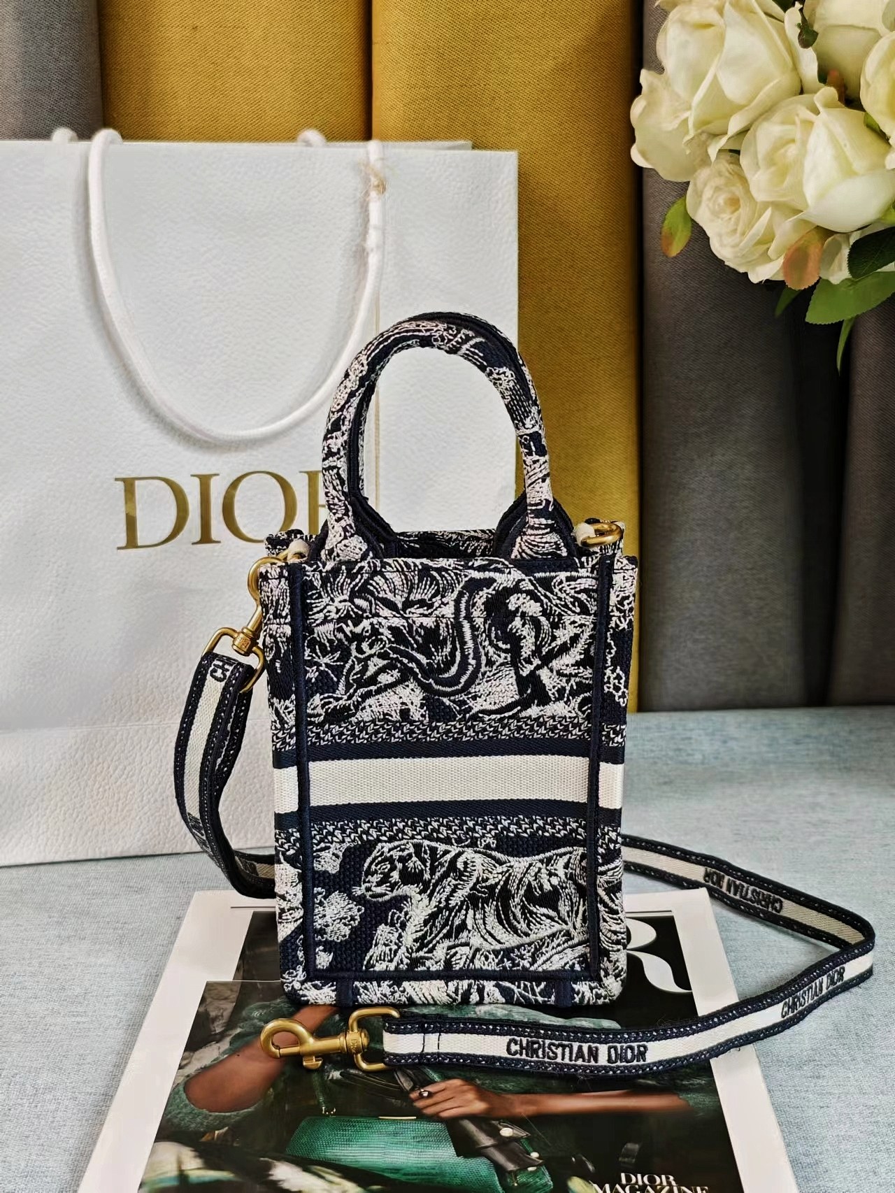 [TOP] Christian Dior Mico Mini Book Tote Bag 13X18X7CM