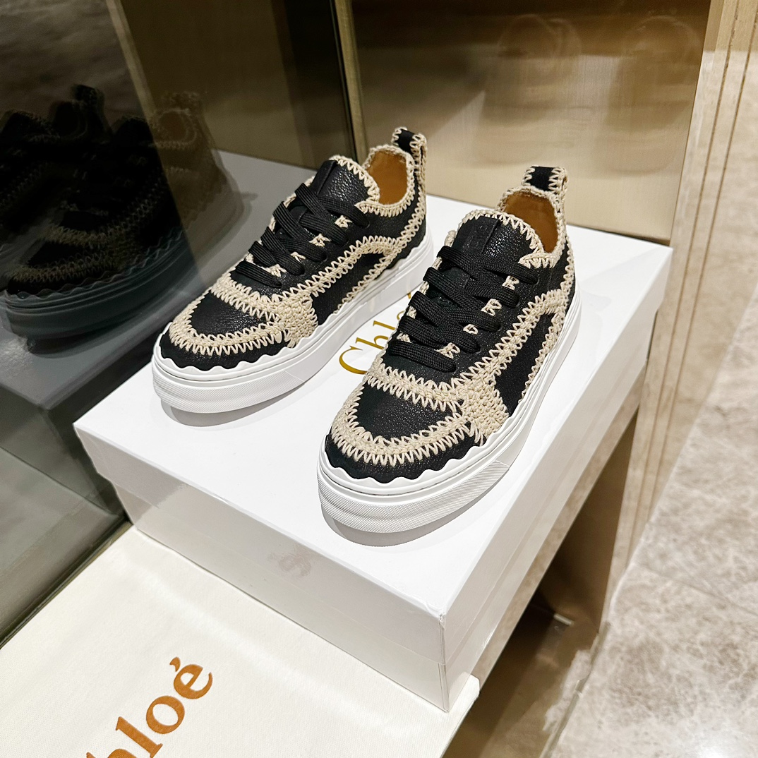 [TOP] Chloe Sewing Mark Thread Woolen Shoes - 3 Colors