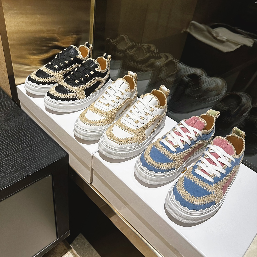 [TOP] Chloe Sewing Mark Thread Woolen Shoes - 3 Colors