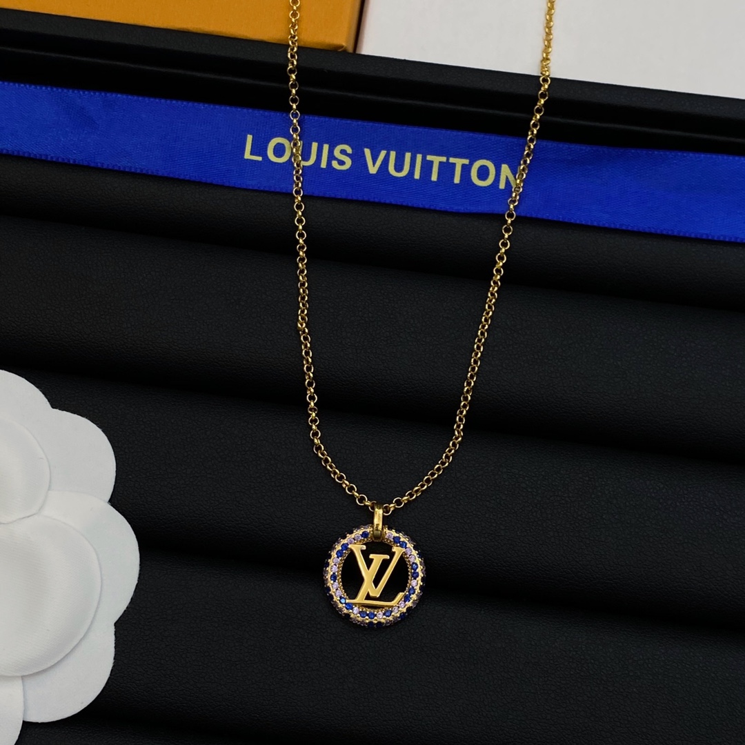 [TOP] Louis Vuitton LV Necklace Set - Gold