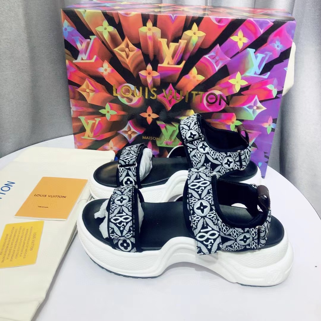 [TOP] Louis Vuitton LV Sandals - Black