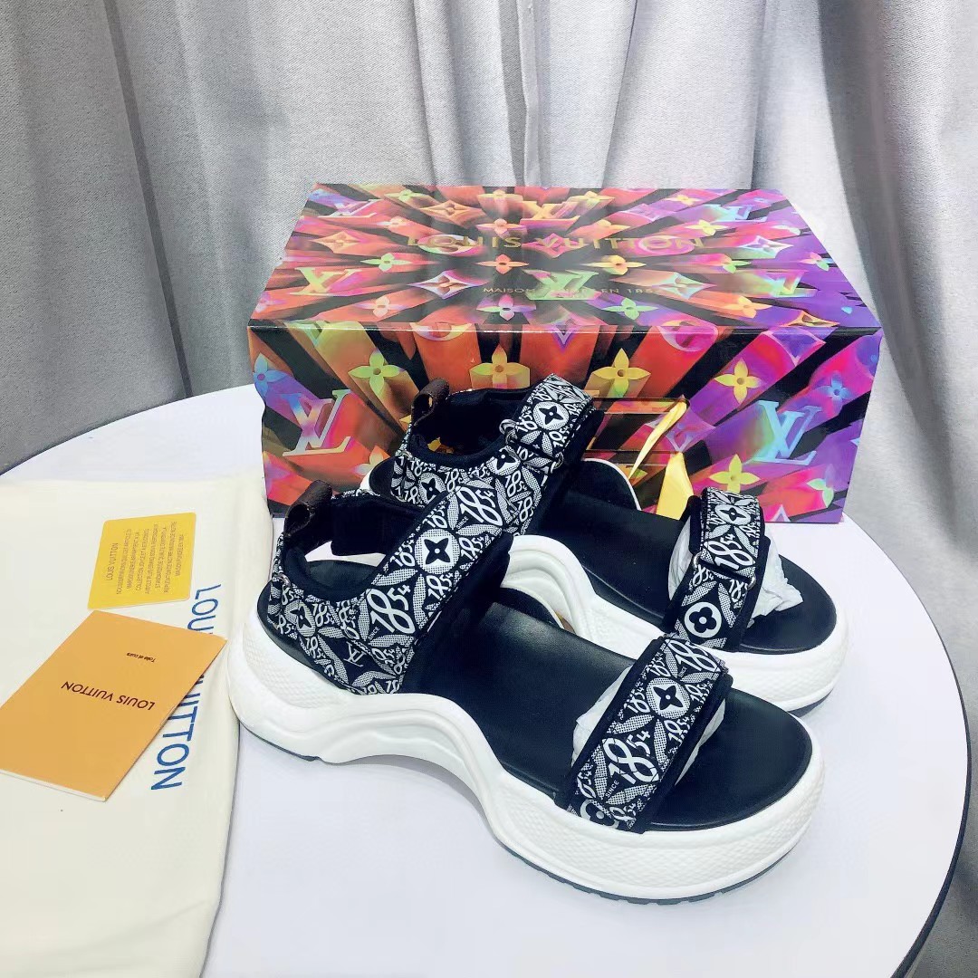 [TOP] Louis Vuitton LV Sandals - Black