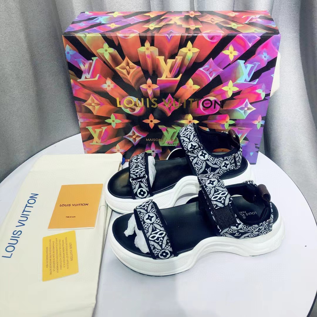 [TOP] Louis Vuitton LV Sandals - Black