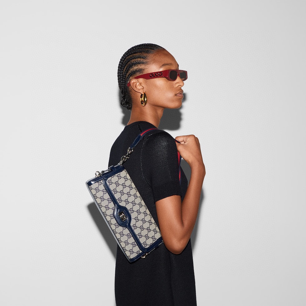 [TOP] GUCCI G*G Luce Series Small Shoulder Bag - 12.5x 27.5x 6.5cm