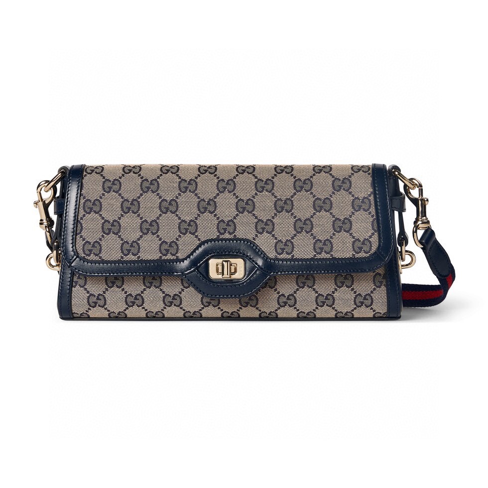 [TOP] GUCCI G*G Luce Series Small Shoulder Bag - 12.5x 27.5x 6.5cm