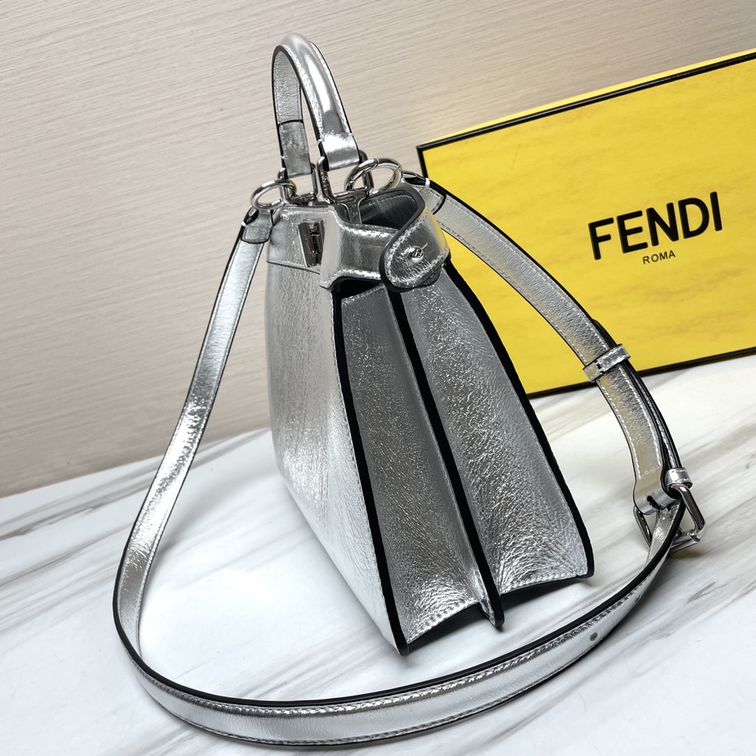 [TOP] FENDI Classic Peekaboo I See U - 20CM/27CM Silver - SHW