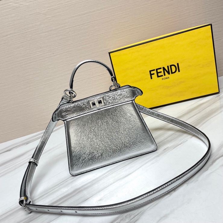 [TOP] FENDI Classic Peekaboo I See U - 20CM/27CM Silver - SHW