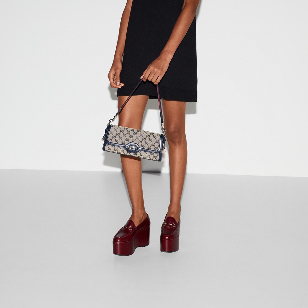 [TOP] GUCCI G*G Luce Series Small Shoulder Bag - 12.5x 27.5x 6.5cm