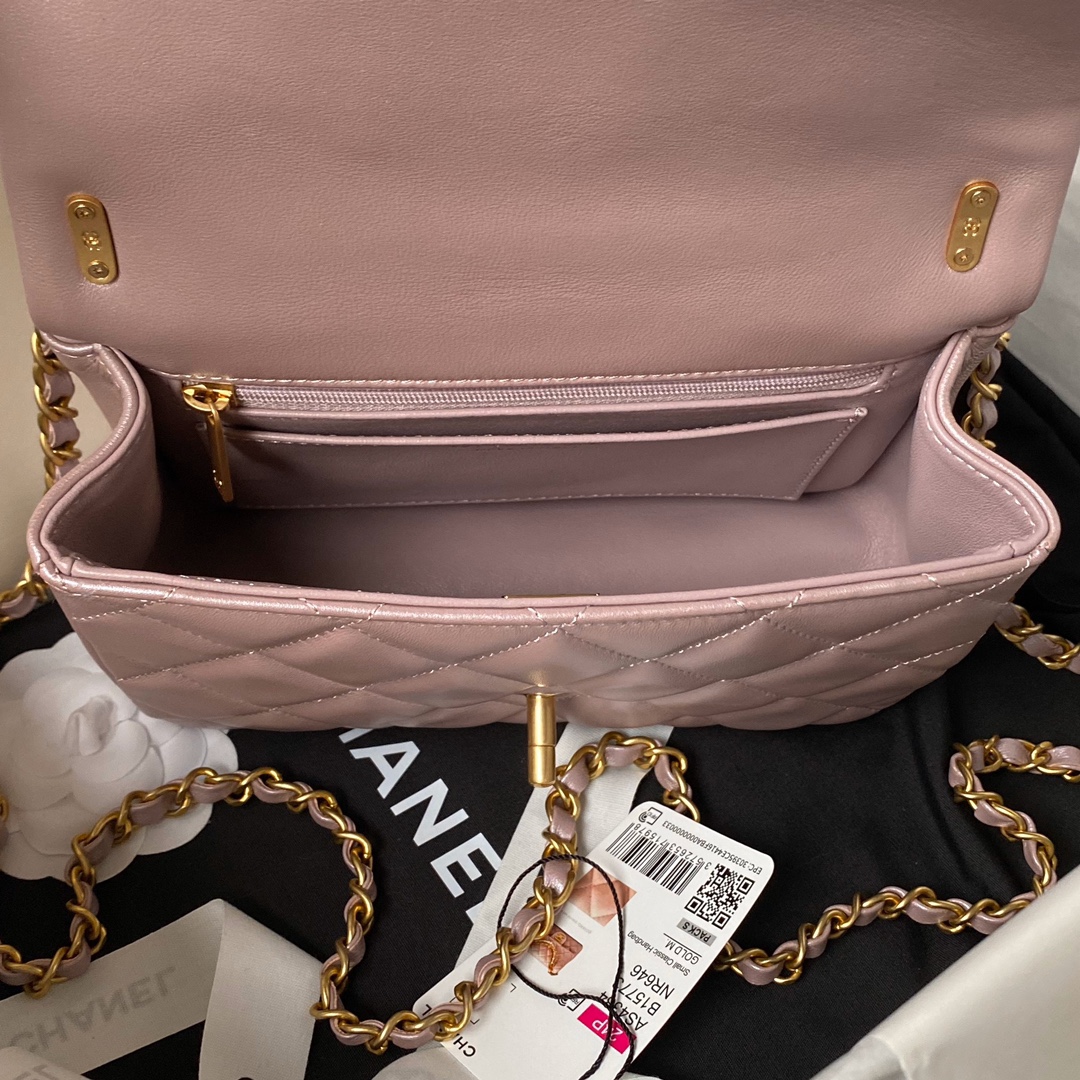 [TOP] CHANEL Pearl Flab Bags - 12.5×17×5cm/14.5×19.5×7.5cm - GHW&Pink
