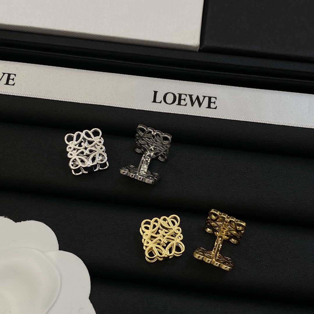 [TOP] LOEWE Hollow LOGO Earrings - 2 Color