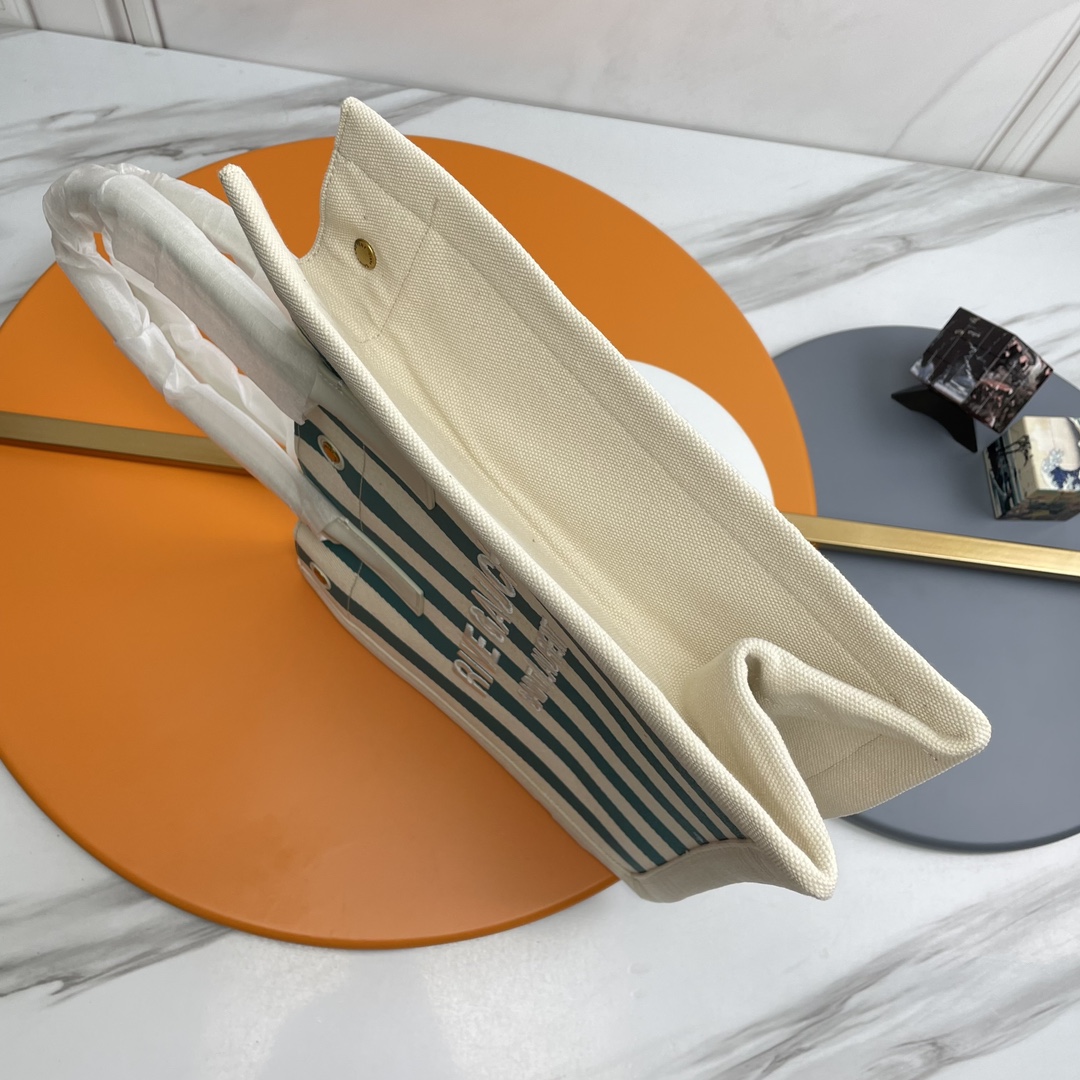 [TOP] Yves Saint Laurent YSL Rive Gauche Straw Tote Bag