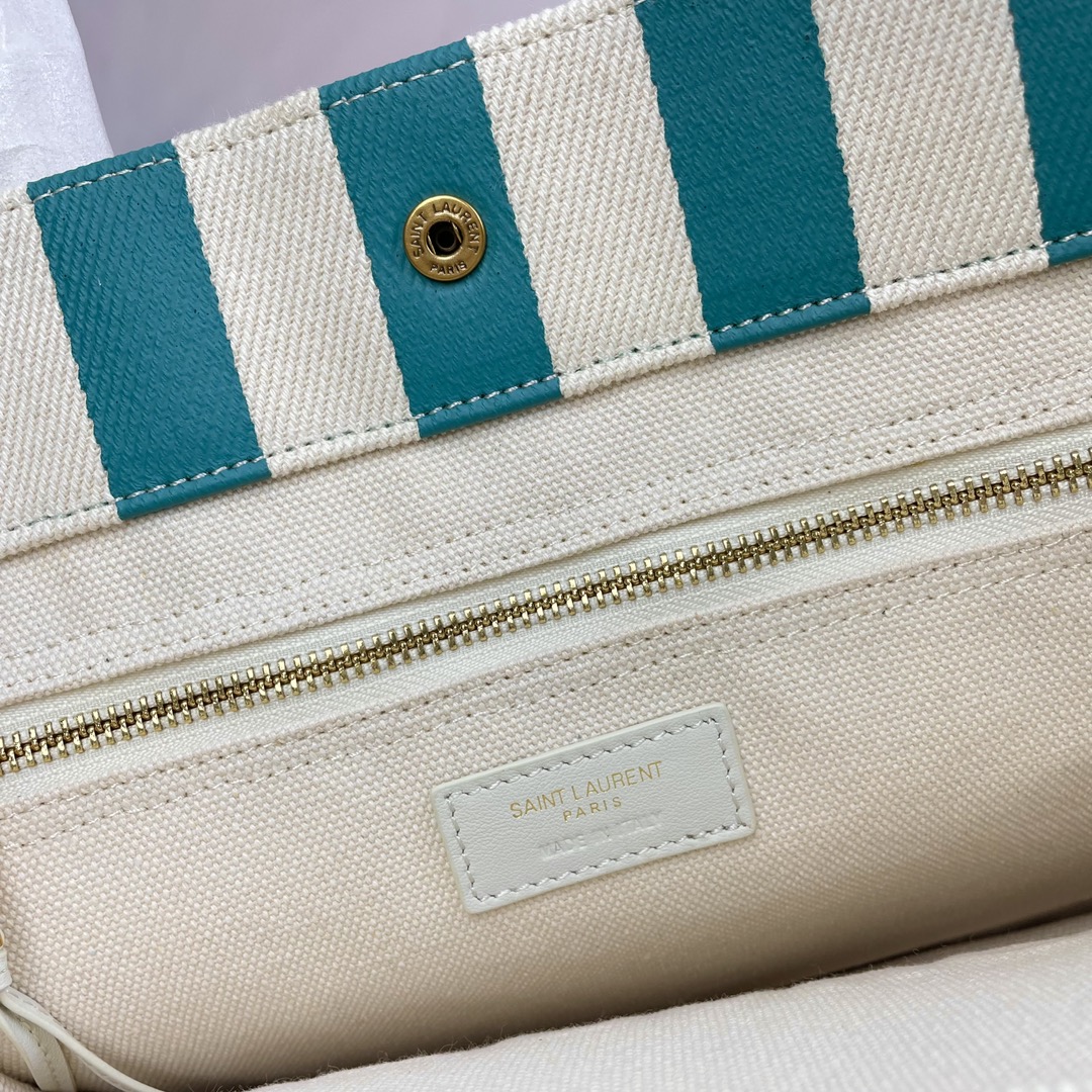 [TOP] Yves Saint Laurent YSL Rive Gauche Straw Tote Bag