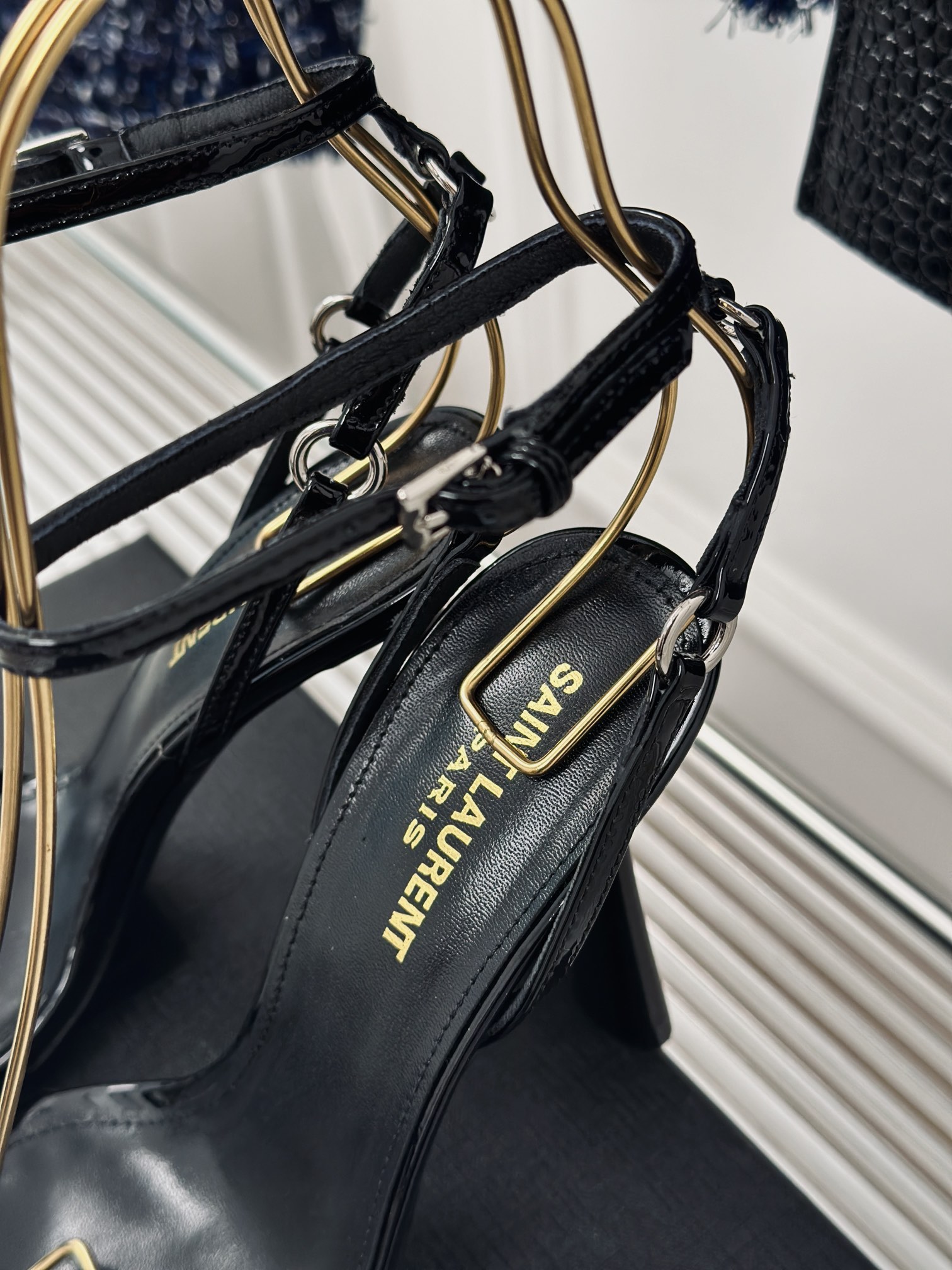 [TOP] Yves Saint Laurent YSL Classic Walking Show Square High - Heeled Sandals- 4 Colours