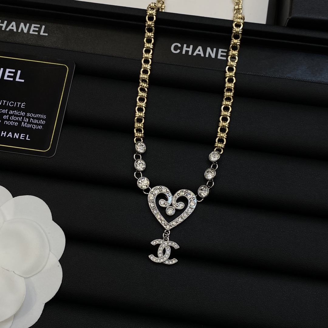 [TOP] CHANEL Necklace - Silver&Gold
