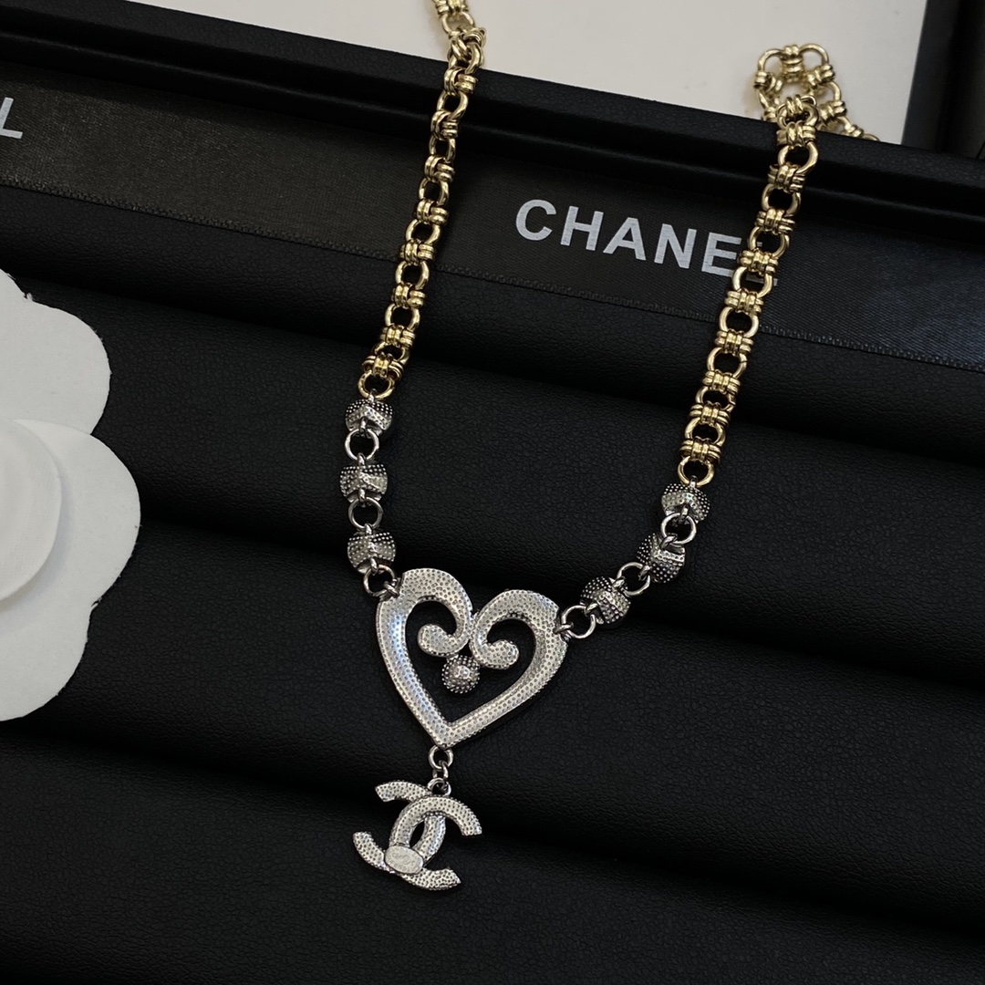 [TOP] CHANEL Necklace - Silver&Gold