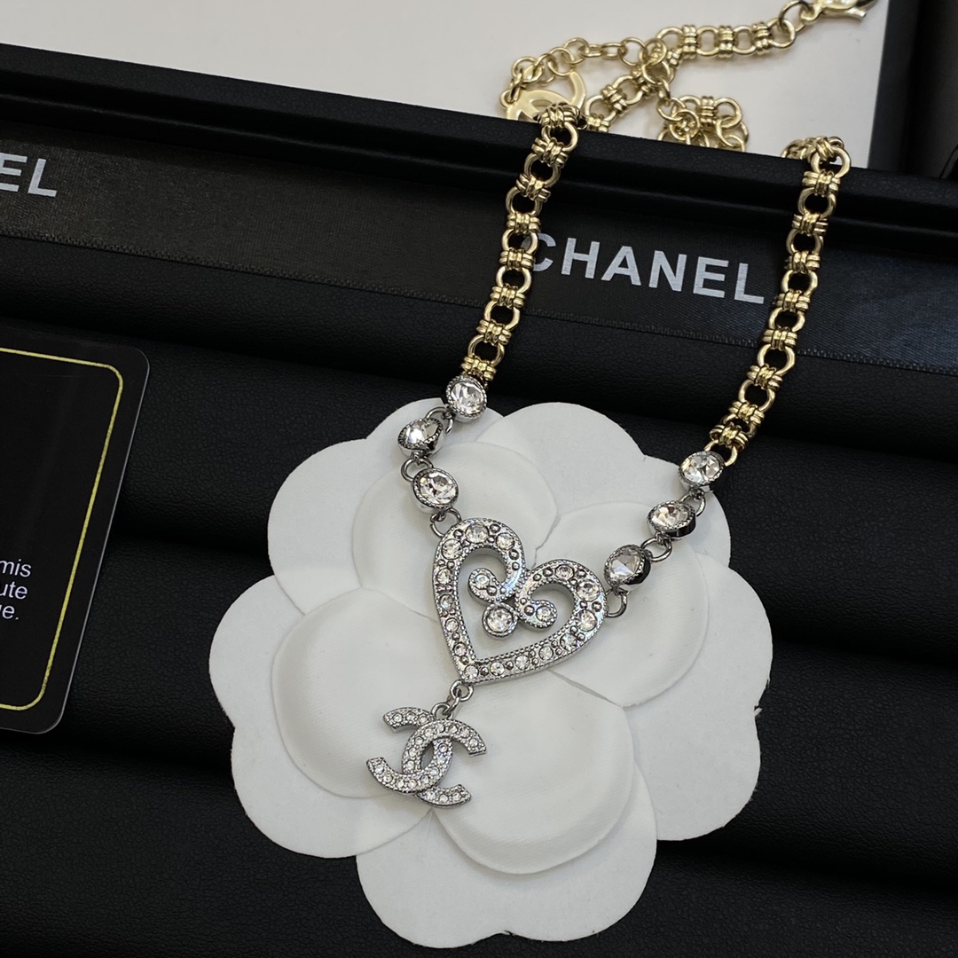 [TOP] CHANEL Necklace - Silver&Gold